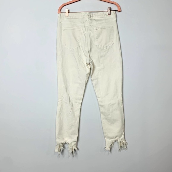 #20 L’agence NWOT Vintage White High Line High Rise Distressed Skinny Jeans - Picture 6 of 6